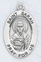Patron Saint of Laughter - 7/8" oval medal with an 18" genuine rhodium plated chain. Comes in a deluxe velour gift box. Engraving option available.