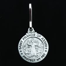 St. Francis of Assisi Pewter 1" Pet Tag with collar clip with "Protect My Pet" is engraved on the Medal. Engraving available (20 letters ONLY) on back for $5.95 flat fee ~ Please allow one week for delivery

 