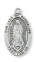1" x 9/16" Sterling Silver Our Lady of Guadalupe Medal.  Our Lady of Guadalupe Medal comes on an 18" rhodium curb chain. A deluxe gift box is included.
