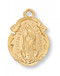 Gold Over Sterling Silver 3/4" Guadalupe Medal. 18" Gold Plated Chain.  Deluxe Gift Box Included