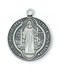 Sterling Silver 3/4" Saint Benedict Medal comes on an 18" Chain. Deluxe Gift Box Included
