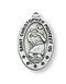 Sterling Silver Saint Christopher 3/4"  Medal. 18" Rhodium Plated Chain. Deluxe Gift Box Included.