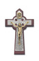 5 3/4" Dark Cherry Stained Celtic Crucifix. Packaged in a deluxe gift box
