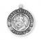13/16" Sterling silver St. Christopher Medal with a 24" Genuine rhodium plated endless curb chain. Medal is Medal comes in a deluxe velour gift box. Made in the USA