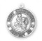 1 1/8" St. Christopher Medal with 24" Chain. Dimensions: 1.1" x 0.9" (28mm x 24mm). Medal is .925 sterling silver and comes a with a 24" genuine rhodium plated endless curb chain. Medal comes in a deluxe velour gift box. Made in the USA. 