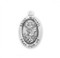 1.3" Sterling Silver St. Michael Oval Medal comes with a genuine rhodium-plated, 24" endless curb chain. Medal comes in a deluxe velour gift box. Engraving Available. Made in the USA