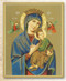 Italian Art Byzantine Icon of Our Lady of Perpetual Help. This 8" x 10" icon of Our Lady of Perpetual Help comes with a clear laminate with gold trim on a thick board. Gift Boxed