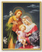 Italian Art Plaque depicting the Holy Family.  This 8" x 10" clear laminated plague of the Holy Family is gold framed and on a thick board. Gift Boxed