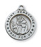 Sterling Silver Saint Peregrine 3/4"D Round Medal. St Peregrine Round Medal comes on an 18" Rhodium Chain. A Deluxe Gift Box Included. Patron Saint of Cancer