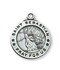 Sterling Silver Saint Sebastian Medal.  Saint Sebastian is the Patron of Athletes. Medal mesaures 3/4" round. St Sebastian Medal comes on a 24" rhodium chain.  A deluxe gift box is included. Made in the USA. 