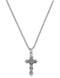 Sterling Silver 3/4 x 3/8" Crucifix comes on a 13" Rhodium Plated Chain.  Gift Box Included