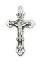 1"  Sterling Silver Crucifix. Crucifix comes on an 18" Rhodium or Gold Plated Chain. Deluxe gift box included.  Made in the USA!! 