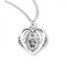 1 1/8" Miraculous Medal with a 20" Chain.  Medal is .925 sterling silver with a 20" genuine rhodium plated curb chain. Miraculous medal comes in a deluxe velour gift box. Dimensions: 1.0" x 0.9" (25mm x 22mm). Made in the USA.

