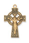 1 7/16"L Gold over Sterling Celtic Cross Crucifix. Celtic Cross Crucifix comes on a 24" Gold Plated Chain. A Deluxe Gift Box is Included. Made in the USA