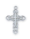 1/2" Sterling Silver Cross.  Sterling silver cross comes on a 16" rhodium chain.   White Gift Box Included