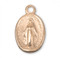 1/2" Gold Plate over Sterling Silver Miraculous Medal  on a 13" Chain for baby or child. Medals are sterling silver with a genuine rhodium-plated, stainless steel chain
