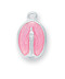 1/2" Sterling silver Miraculous Medal with Pink Enamel on a 13" Chain for baby or child. Medals are sterling silver with a genuine rhodium-plated, stainless steel chain
