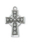 1"L Sterling Silver Celtic Cross. Celtic Cross Pendant comes on an 18" Rhodium Plated Chain. Deluxe Gift Box Included