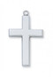 Boy's 1"H Rhodium Plated Plain Cross. The Plain Cross Pendant comes on an 24" Chain. Gift Box Included. Made in the USA 
 