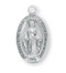 13/16" Sterling Silver Miraculous Medal with a genuine rhodium-plated curb chain 18" Chain. Comes in a deluxe velour gift box. Made in the USA

 