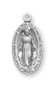 3/4" Miraculous Medal with an 18" genuine rhodium-plated, stainless steel chain. Deluxe velour gift box