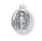 11/16" Small Oval Miraculous Medal on 18" Chain. Written around Mary ~ "O Mary, conceived without sin, Pray for us who have recourse to thee". On the reverse side ~ "M" surmounted by a cross having at its base by the Sacred Heart of Jesus and the Immaculate Heart of Mary. Prices are subject to change