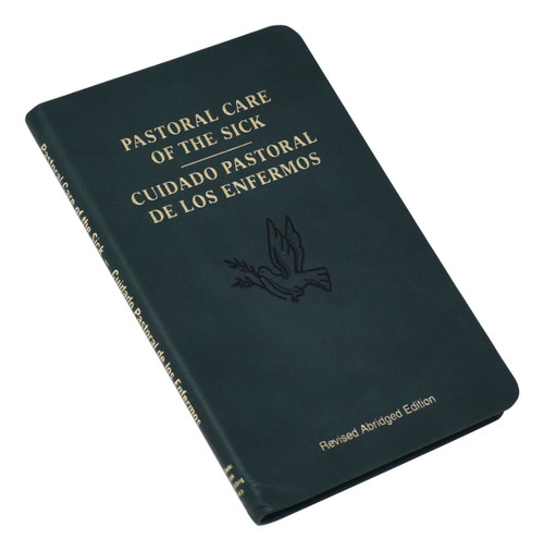 This handy-sized edition of Pastoral Care of the Sick/Cuidado Pastoral de los Enfermos contains the abridged Rites of Anointing and Viaticum in English and Spanish for personal use. Includes Communion of the Sick, Anointing of the Sick under various circumstances, and Pastoral Care of the Dying (Viaticum within and outside Mass, Commendation of the Dying, Prayers for the Dead, and Rites for Exceptional Circumstances). This edition of Pastoral Care of the Sick/Cuidado Pastoral de los Enfermos also features a convenient edge-marking index and is bound in a flexible green imitation leather cover. An indispensable resource for chaplains and other ministers who care for the sick.Size: 4 x 6 1/4. 352 pages