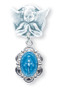 Guardian Angel Baby Pin in Sterling Silver w/Blue Enamel Miraculous