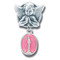 Pink Enamel AP3100P - 1" Sterling Silver Oval Miraculous Medal on an Angel Pin. Pin comes in a deluxe velour gift box. Sized for a baby, ideal for baptisms and christenings. Dimensions: 1.0" x 0.5" (25mm x 13mm). Made in USA. 