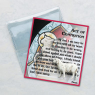 Inspirational Moments. The Act of Contrition Prayer on a Card with small Lamb Keepsake. Great gift idea for a First Holy Communion Class!. Comes in small vinyl folder. Card Size: 2 3/4" x 3"
