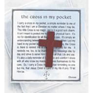Wooden Cross in My Pocket Token and Prayer Card