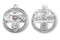 1 1/8" 4-Way Military Medal with a 24" Chain. Sts. Christopher & Joseph, the Sacred Heart of Jesus and the Miraculous Medal. Medal is all sterling silver with a genuine rhodium-plated, stainless steel chain. The medal features red white and blue epoxy U.S. military shield. The back reads: "Queen of Peace, lead us to victory and safely home." Deluxe velour gift box

 