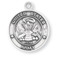Army BACK-15/16" St. Christopher Medal (front) United States Army medal (back) with 24" Chain. Medals are all sterling silver with a genuine rhodium-plated  with a 24" genuine rhodium plated endless curb chain in a deluxe velour gift box
