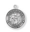 Navy BACK ~ Sterling silver 15/16" St. Michael Medal. Medal has St Michael depicted on the front and the back of the medal is the United States Navy symbol.  Sterling silver St. Michael Medal comes on a genuine rhodium-plated stainless steel 24"chain.  A deluxe velour gift box is included