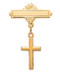 Cross Baby Bar Pin, Available in Sterling Silver or Gold-Plated Sterling Silver. Gift Box included. Engraving Option Available