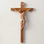 Crucifix is made of PVC/Wood Cross. Crucifix is hand painted and made of Polymer. Crucifix comes in several sizes: 7"H, 12"H, 15"H, 22.5"H Made in Italy by Fontanini
