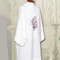Dalmatic with Chalice, Wheat & Grapes Design Swiss Schiffli embroidery
Constructed of 100% Fortrel Polyester with a linen weave for easy care and durability
Available in White, Ivory, Red, Purple, Kelly Green, Hunter Green, Blue, or Rose