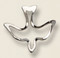 Open Holy Spirit Dove Lapel Pin, Silver or Gold Plated