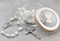 White First Communion Rosary in Clear Case