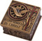 Confirmed in Christ Collection. 2.75" Keepsake Box~ Resin/Stone mix with Bronze Finish. See also Wall Cross (#130072) 