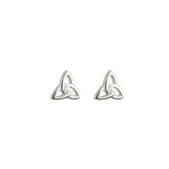Silver Plated Trinity Knot Earrings with Pearl Accents. Matching Pendant (#130094) & Bracelet (#130096) are available.