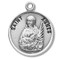 7/8" Round St. Agnes Medal.   Medal is all sterling silver with a 18" Genuine rhodium plated fine curb chain. Medal Presents in a deluxe velour gift box.  Made in the USA!.  Engraving Option Available
Saint Agnes is the  Patron of Girl Scouts, Young Girls, and Chastity