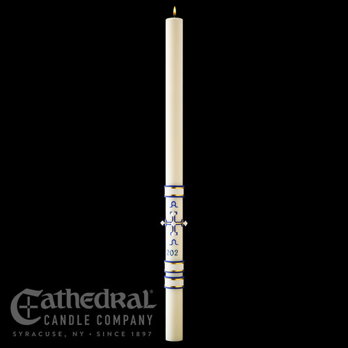 Eternal Glory Paschal Candle - Hand Decorated Beeswax Candle
