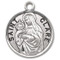 Saint Clare Medal ~ Sterling Silver Round St. Clare Medal. St Clare Medal comes on a  genuine 18" rhodium-plated stainless steel chain. Round St. Clare Medal comes in a deluxe velour gift box.  Engraving Available