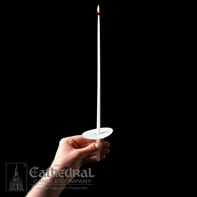 The Congregational Tapers are used for Easter Vigil Services and other ceremonies where the entire congregation participates. Packed with Bobeches. Beeswax in sizes 11", 14" or 18", or Stearine, 9" or 14".