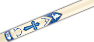 Serenity Paschal Candle with blue design 
