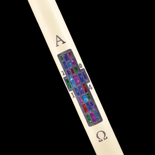 The Window of Hope paschal candle displays outstanding craftsmanship and adherence to the highest standards of design and artistic talent. Many of the paschal candles have the design embossed into the candle and are then hand painted. No appliques to cause burner hang up. Paschal nails are included with all candles. Matching side candles are also available. Made in the USA!



