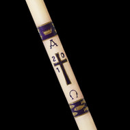 Gloria Paschal Candle in Purple