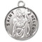 Saint Helen Medal - Sterling silver Round St. Helen medal/pendant comes on an 18" Genuine rhodium plated fine curb chain. Dimensions: 0.9" x 0.7"(22mm x 18mm)
Weight of medal: 3.3 Grams.  Included is a deluxe velvet gift box. Engraving Available