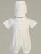 Smocked cotton romper (runs small)~ Sizes : 0-3mos, 3-6mos, 6-12mos, 12-18mos, 18-24mos. Made In USA